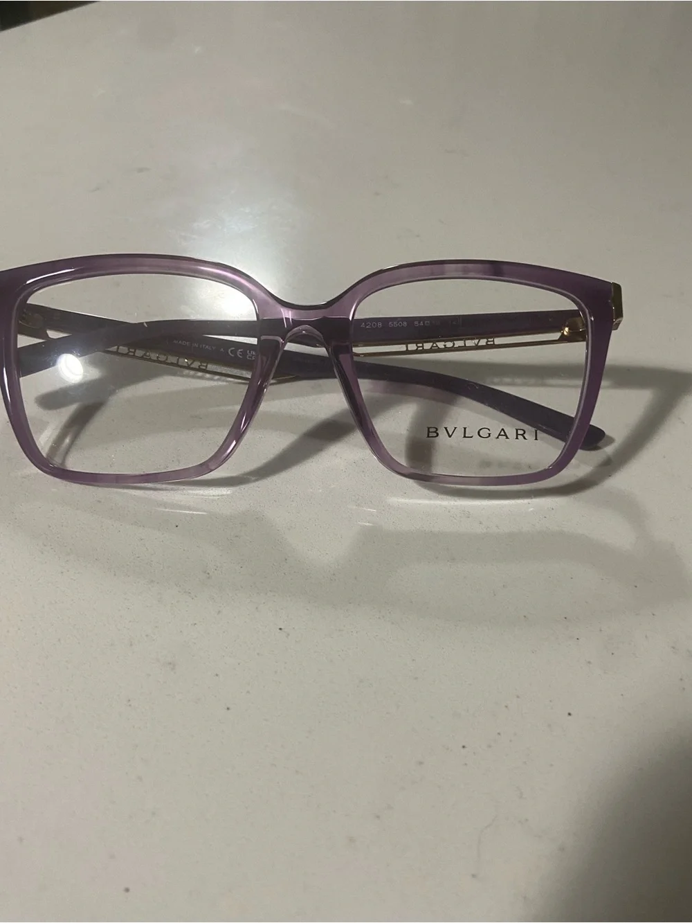 Bulgari Lavender Cat-Eye Women's Optical Glasses New without tags